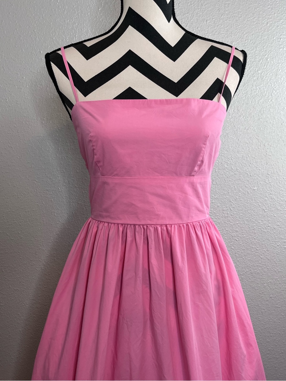 Susana Monaco Knockout Pink Sz S 100% Cotton Poplin Open Back Maxi Dress - Picture 3 of 15